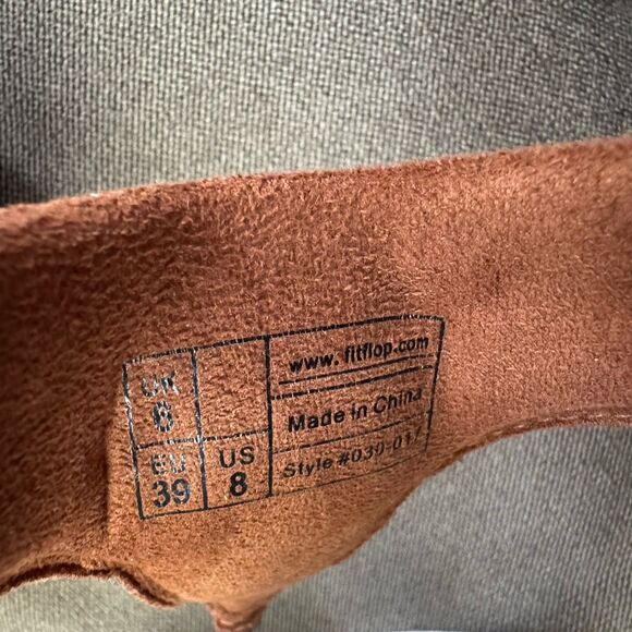 FitFlop WalkStar 3 Leather Thong Slip On Sandal 030-017 Womens Size 8 Brown - Picture 7 of 7